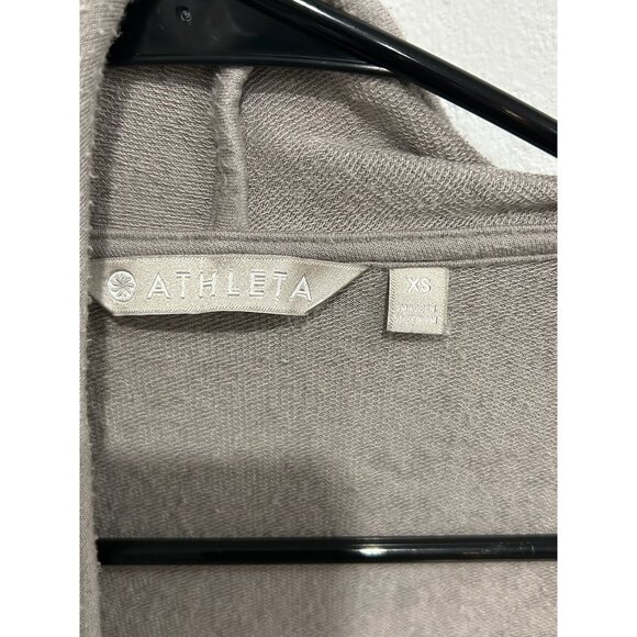 Athleta Taupe Sleeveless Drape Front Vest Adjustable Drawstring Womens Sz XS - Picture 6 of 10